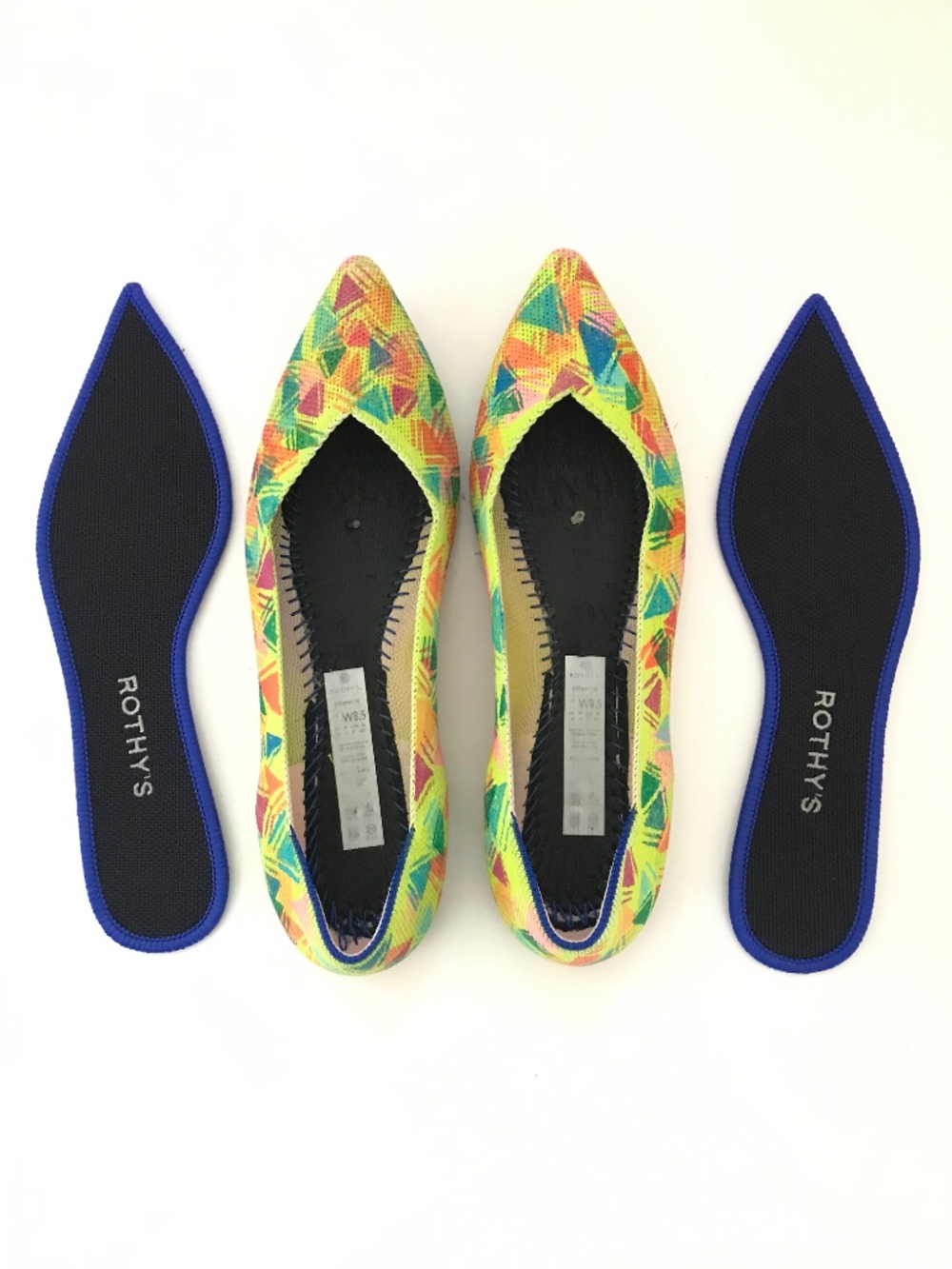 ROTHY’S Custom Colorful The Point Women’s Pointed Toe Flat Size 8.5 - Picture 9 of 16